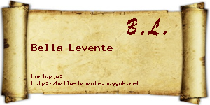 Bella Levente névjegykártya
