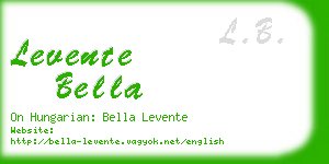 levente bella business card